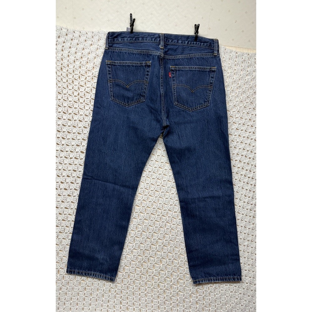 Levis 505 Mens Jeans Tag 36x29 Approx 35x28 Blue Denim Straight Leg Regular Fit